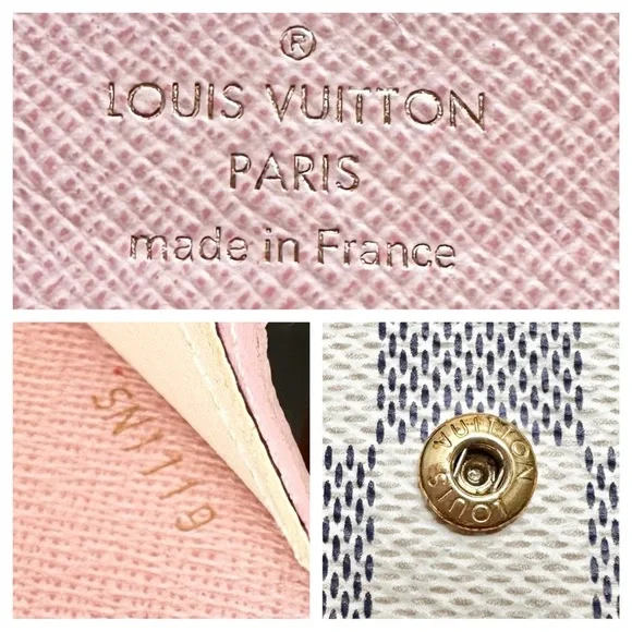 Louis Vuitton Damier Azur Ballerine Pink Leather Emilie Long Wallet - Picture 2 of 15